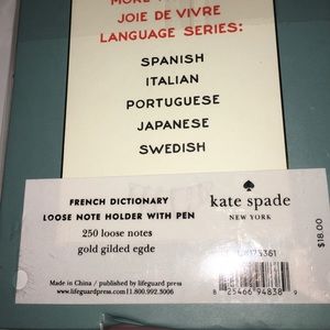 kate spade Office - Kate Spade French-English Phrase and Notebook kate spade Office - Kate Spade French-English Phrase and Notebook